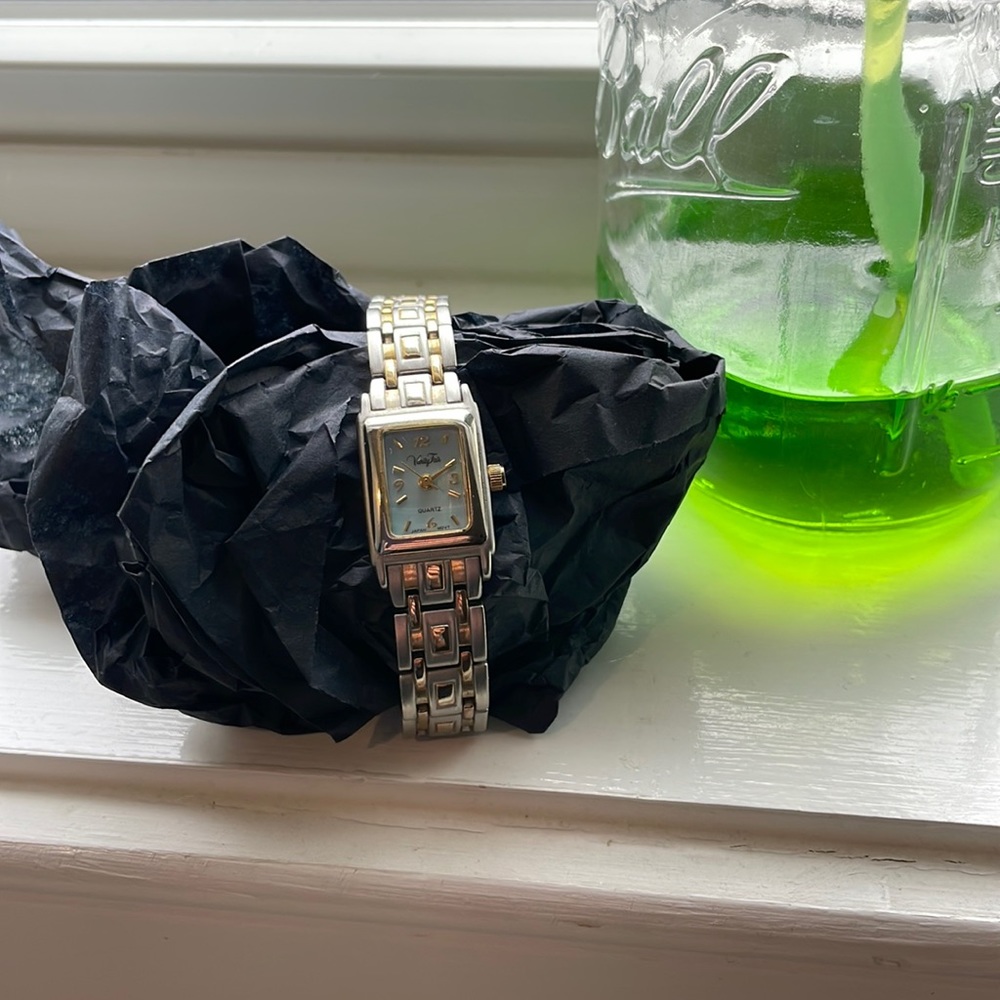 Vanity Fair mother-of-pearl watch